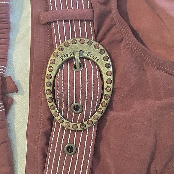 Perry Ellis Rust 2 Piece Swimsuit - Picture 2 of 5